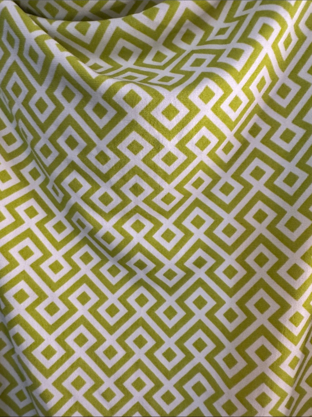 MICHAEL Michael Kors Lime Green and White Geometric Draped-Shoulder Top (29) - Picture 4 of 6